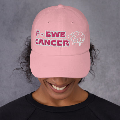 F-Ewe Cancer Pink Baseball Cap