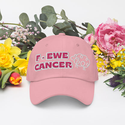 F-Ewe Cancer Pink Baseball Cap