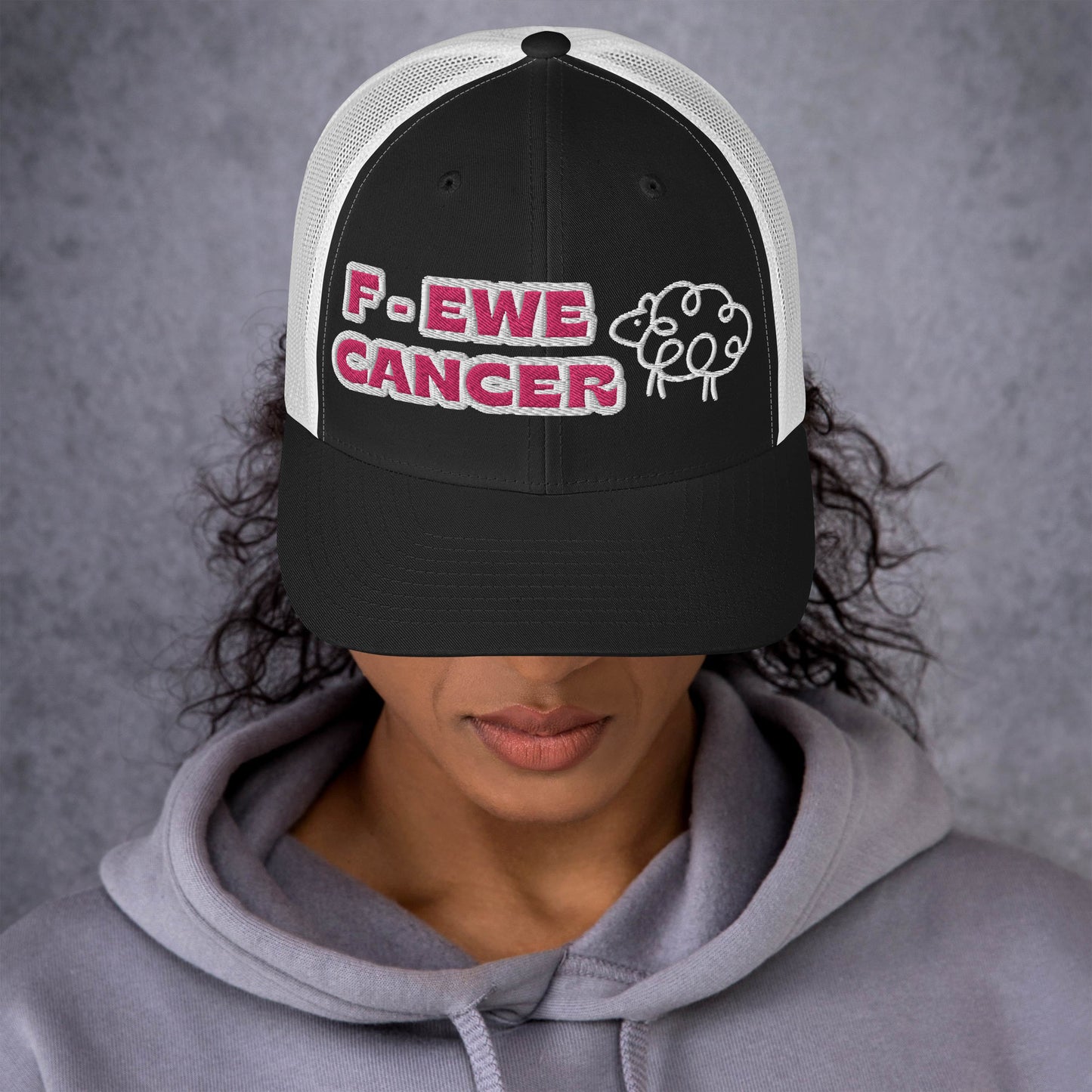 F-EWE BREAST CANCER Trucker Cap (PINK plus more colors)