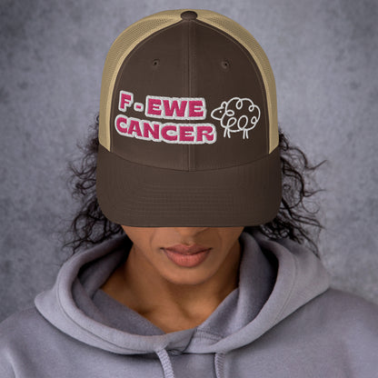 F-EWE BREAST CANCER Trucker Cap (PINK plus more colors)