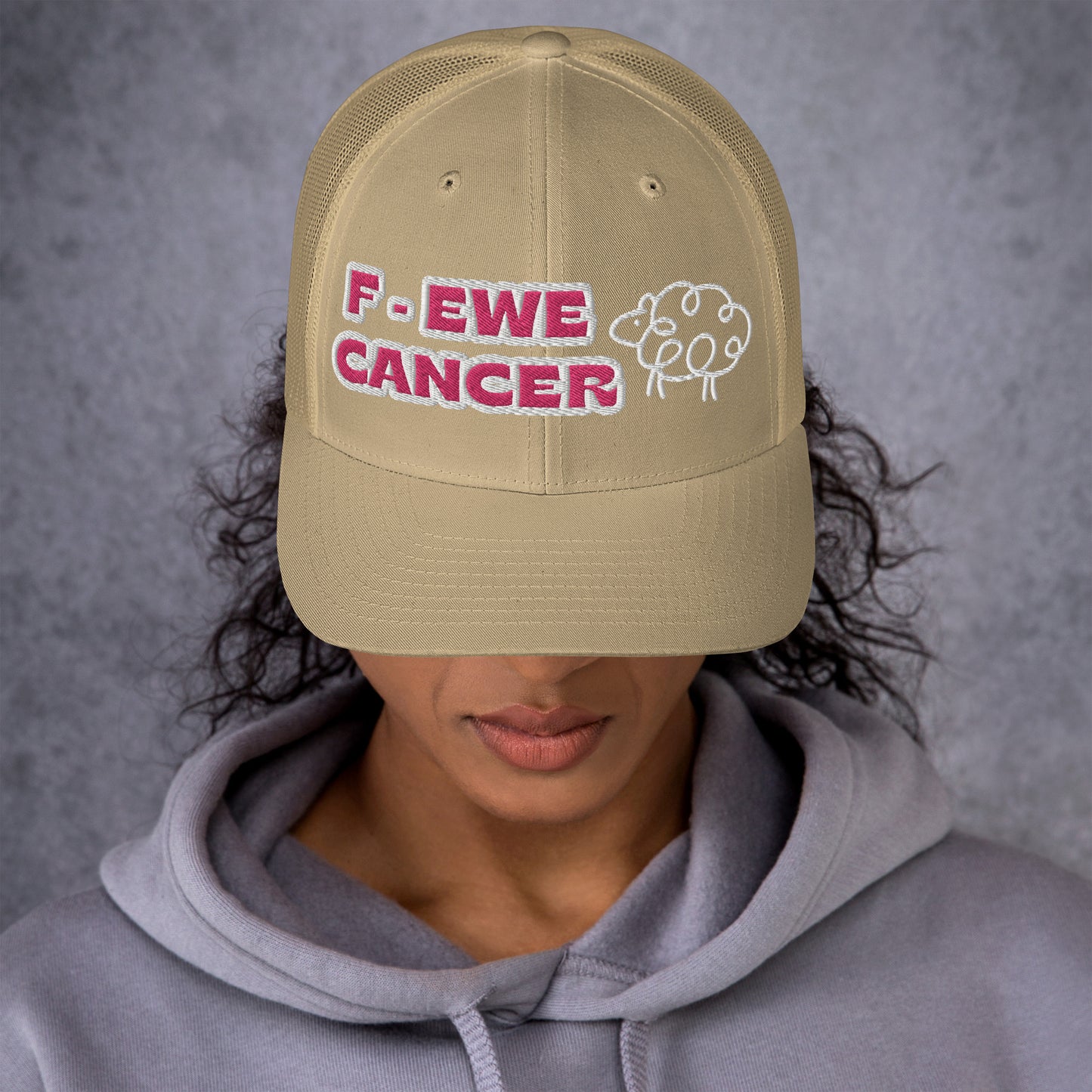 F-EWE BREAST CANCER Trucker Cap (PINK plus more colors)